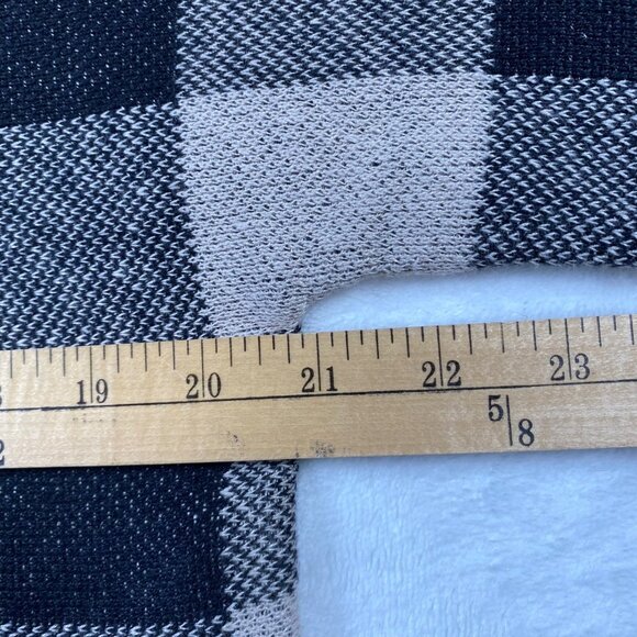Eileen Fisher Buffalo Check Sweater‎ Size XXS Crop Plaid Linen Black & Beige - Picture 6 of 8